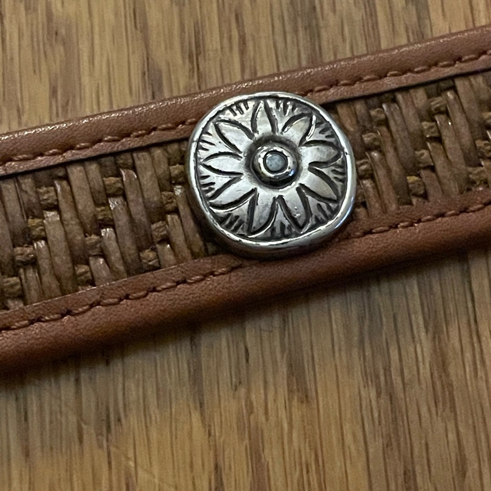 VINTAGE FOSSIL WOMENS BROWN LEATHER BELT SIZE M Western - Picture 6 of 7